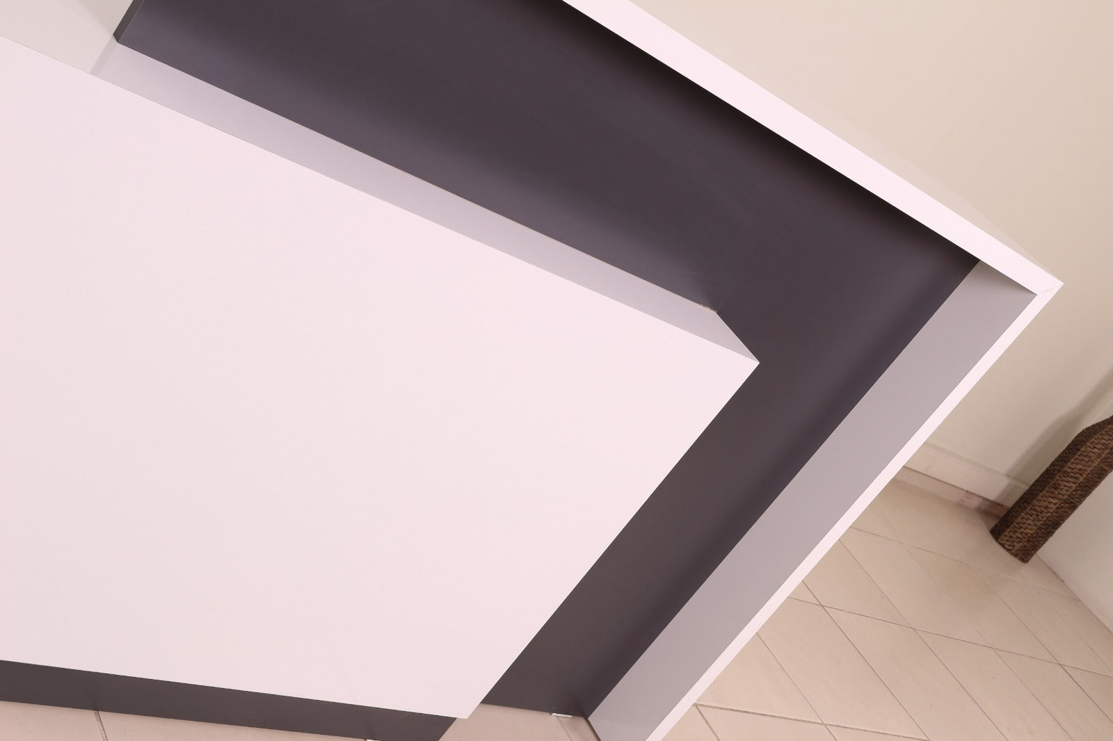 Istanbul Office Cash Desk Counter Reception Table White Anthracite