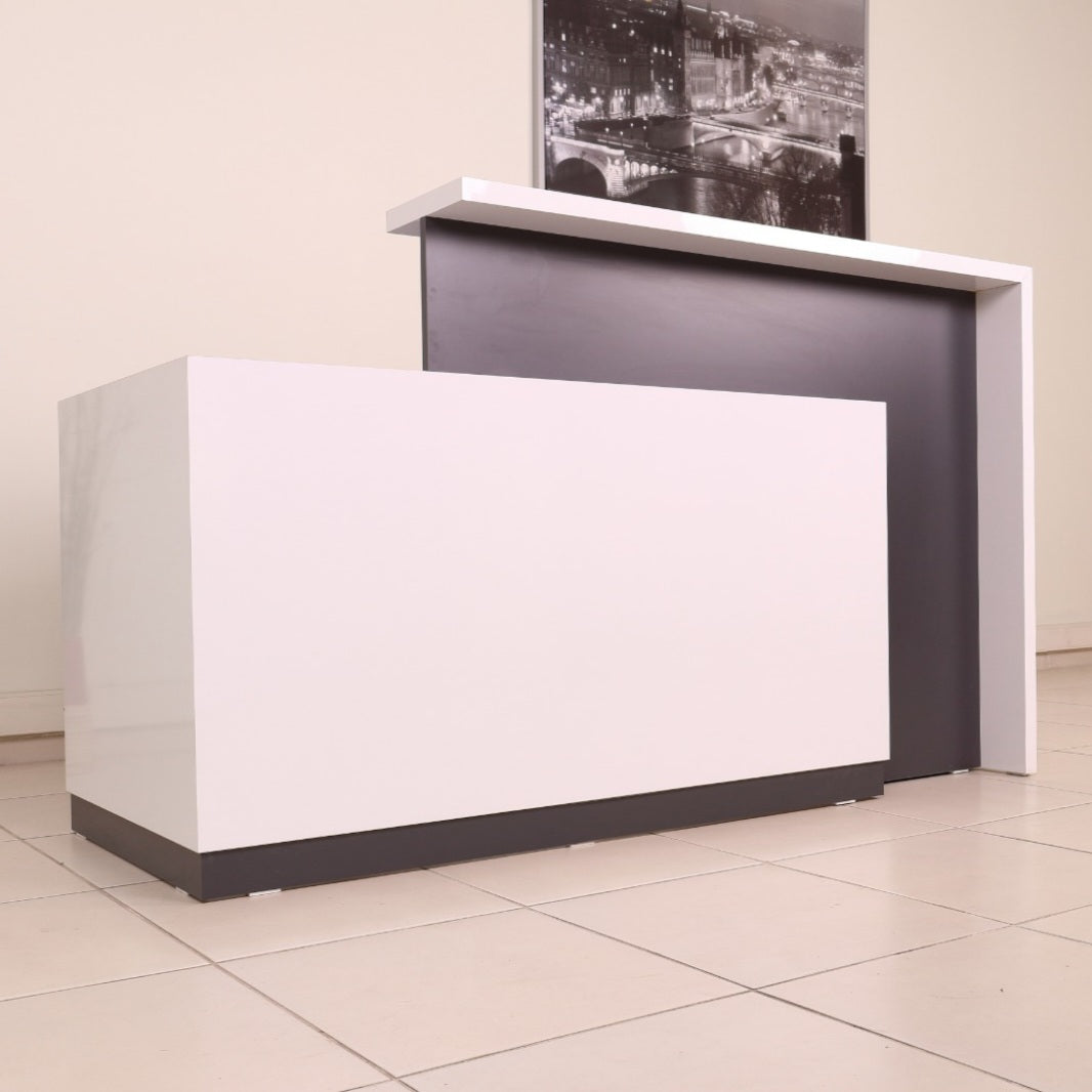 Istanbul Office Cash Desk Counter Reception Table White Anthracite