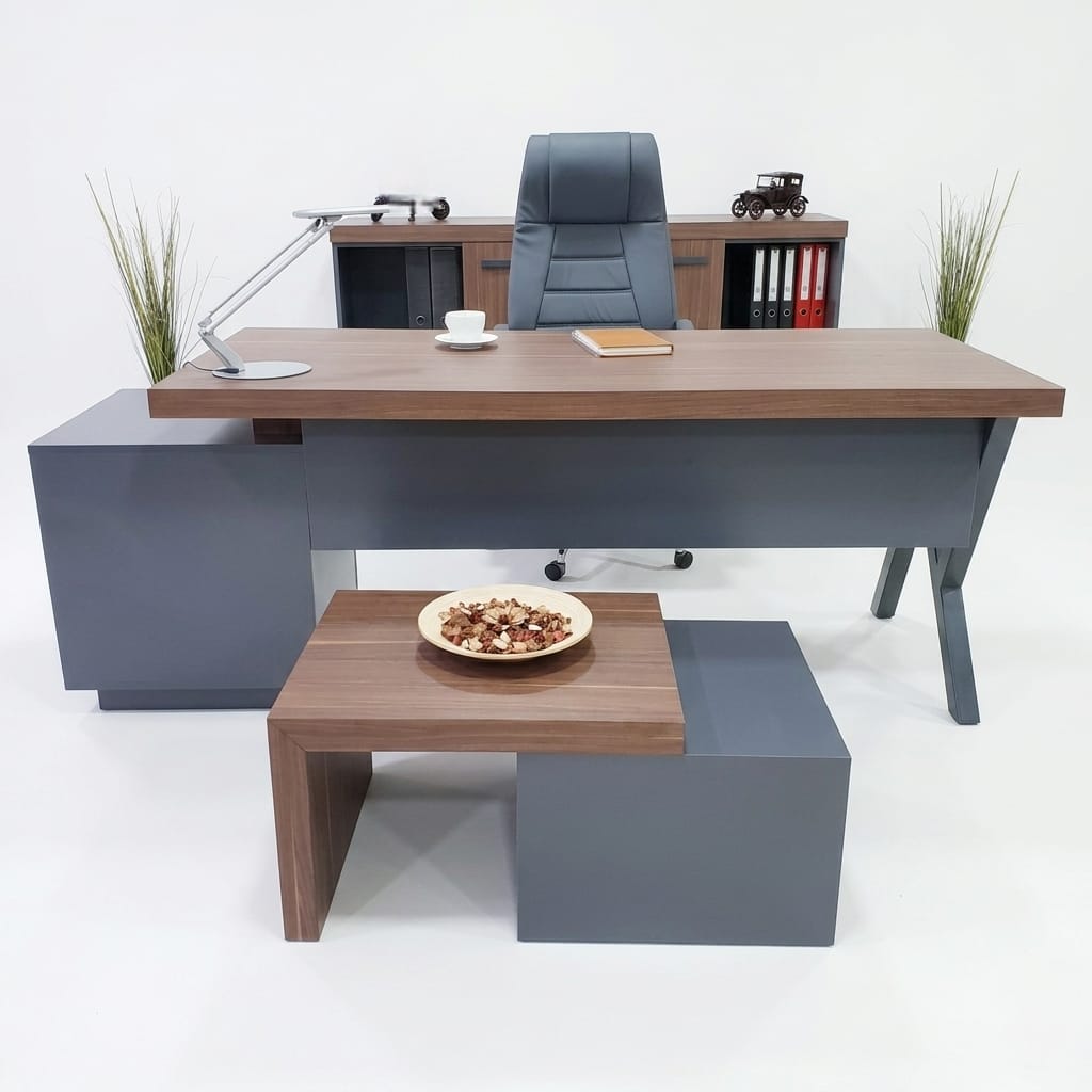 Istanbul Office Executive Set Captiva - V.Walnut Anthracite