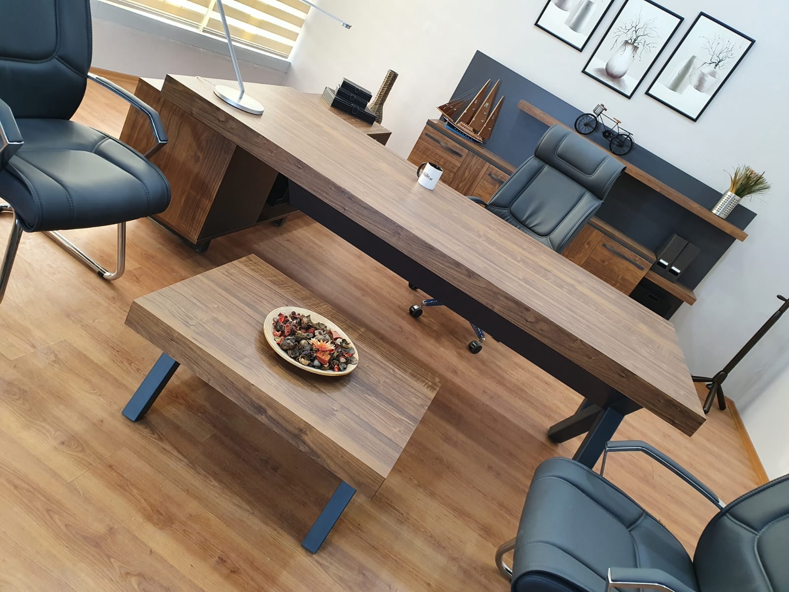 Istanbul Office Executive Desk Set S Class - Pablo Anthracite
