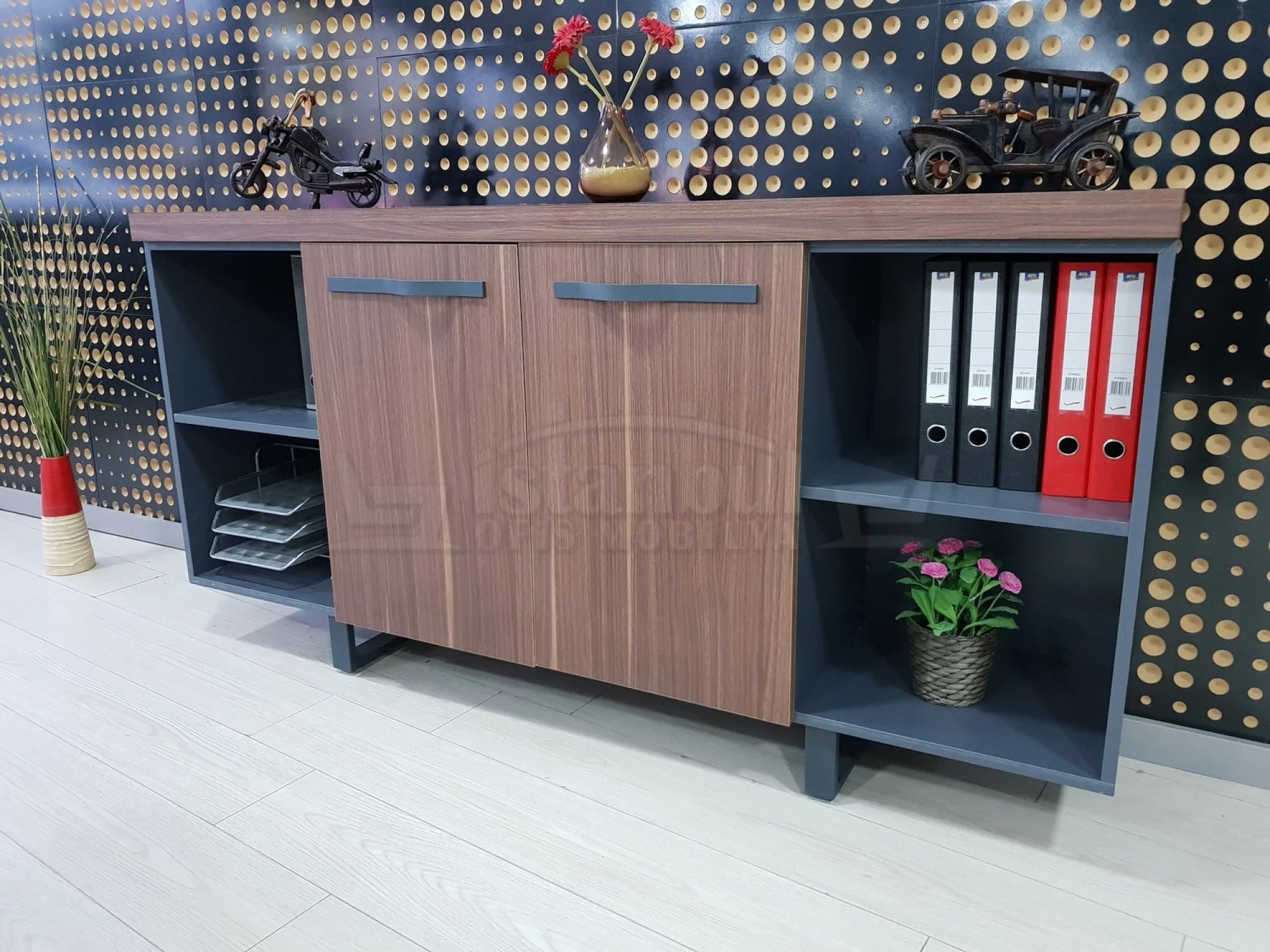 İstanbul Ofis Makam Takımı Captiva - V.Ceviz Antrasit ISTANBUL
