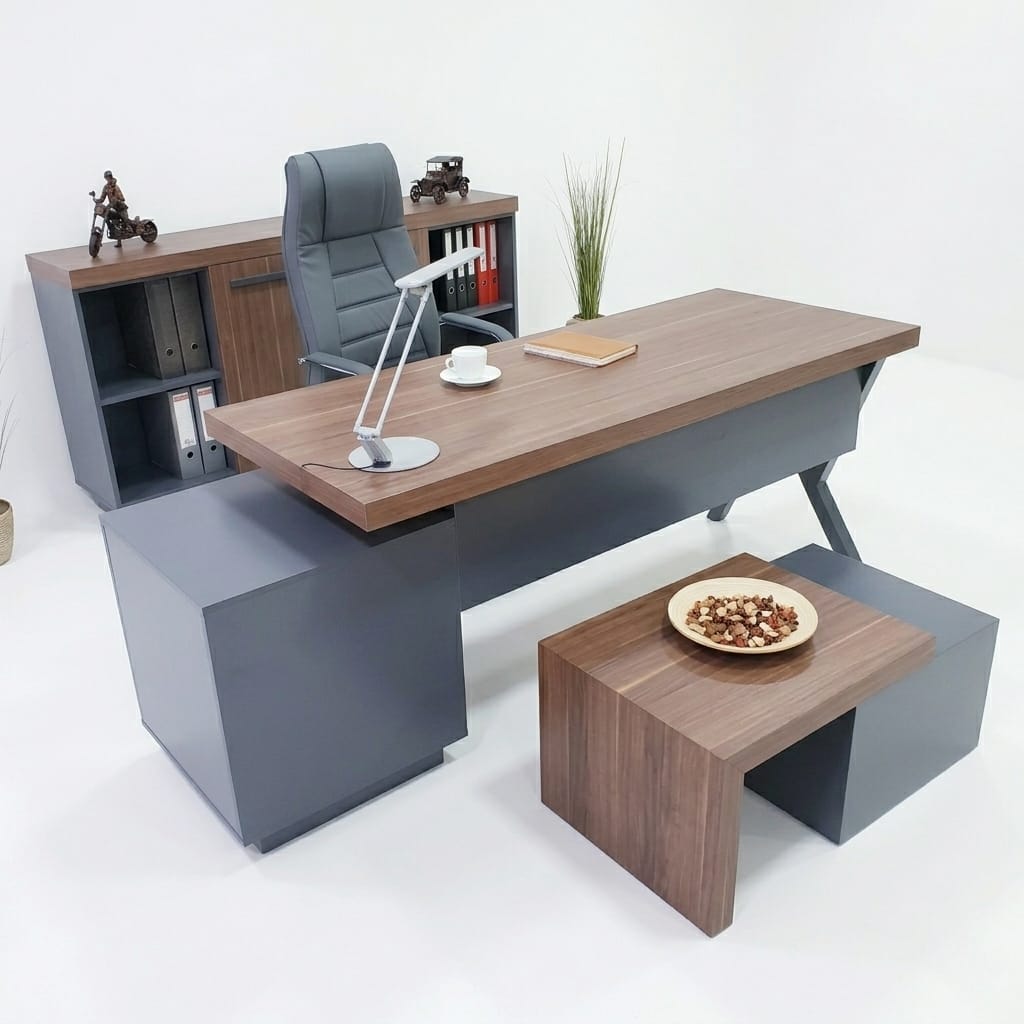 Istanbul Office Executive Set Captiva - V.Walnut Anthracite