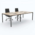 İstanbul Ofis Mobilya Space 4'lü ahşap görünümlü metal ayaklı modern personel çalışma masası, 120x60 cm ölçülerinde.