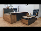 Office Executive Set İmza, Walnut and Lacquer, Minimal Size