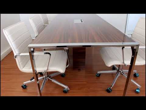 Apple U-Shaped Open Leg Meeting Table with Power Outlets