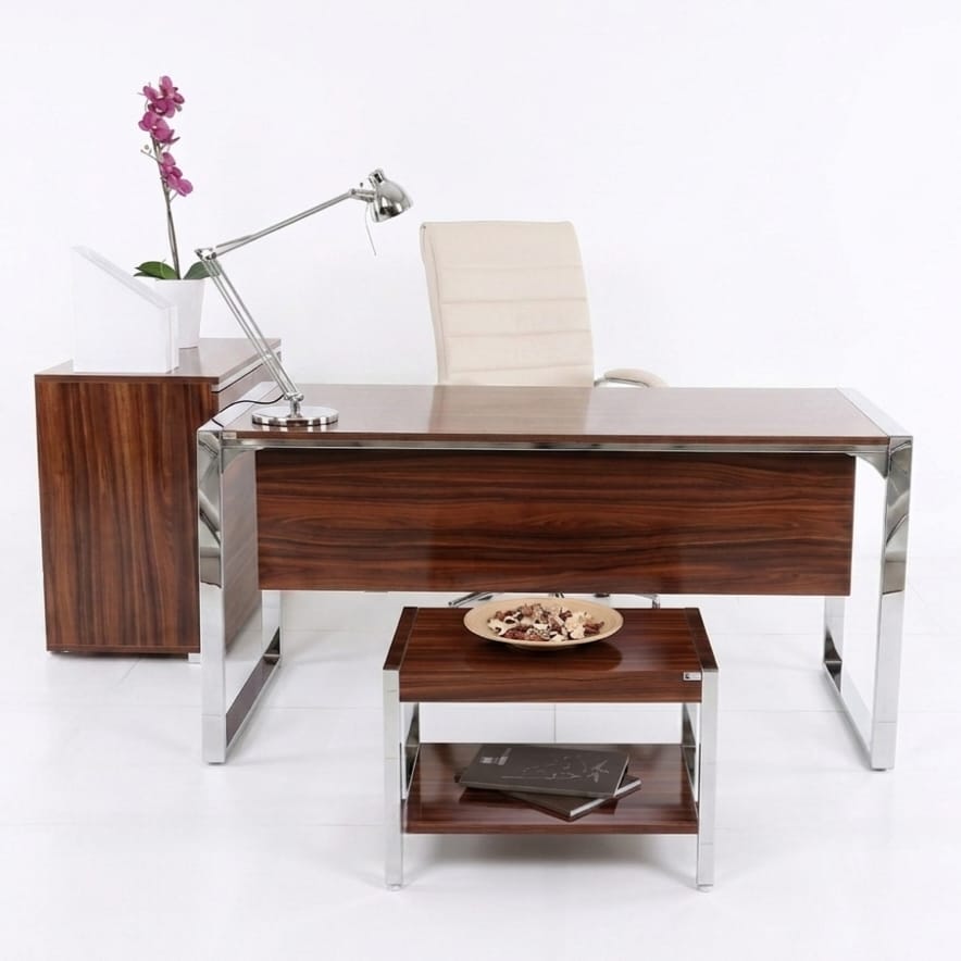 Istanbul Office Staff Desk Set Valante Walnut MDF